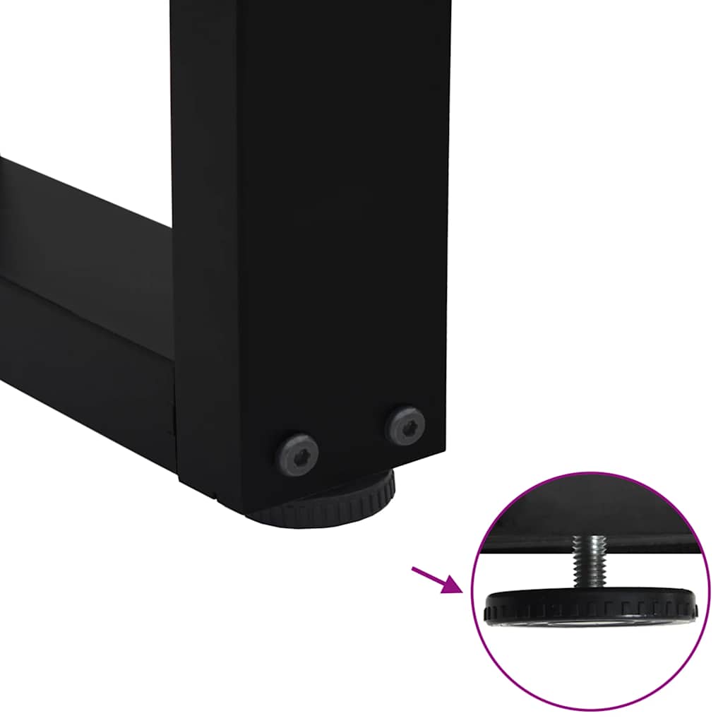 Coffee Table Legs V-Shape 2 pcs Black 30x(30-31.3) cm Steel