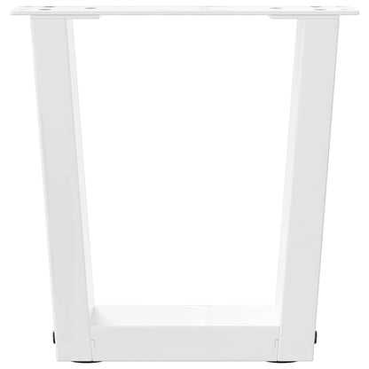 Coffee Table Legs V-Shape 2 pcs White 30x(30-31.3) cm Steel