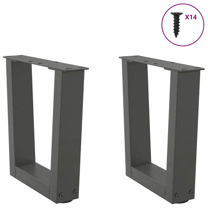 Coffee Table Legs V-Shape 2 pcs Anthracite 30x(30-31.3) cm Steel