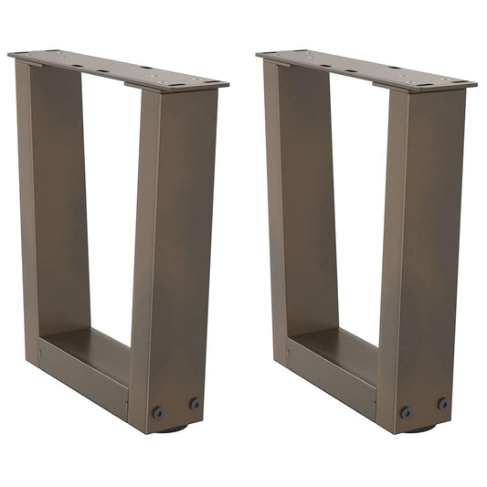Coffee Table Legs V-Shape 2 pcs Natural Steel 30x(30-31.3) cm Steel