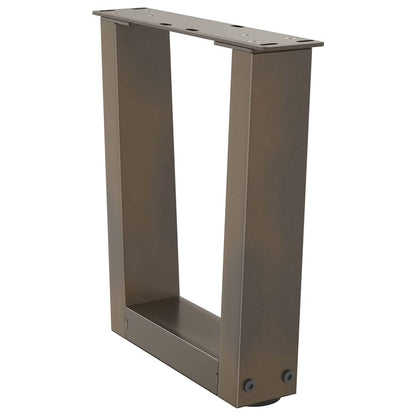 Coffee Table Legs V-Shape 2 pcs Natural Steel 30x(30-31.3) cm Steel