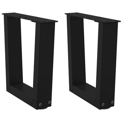 Coffee Table Legs V-Shape 2 pcs Black 40x(30-31.3) cm Steel