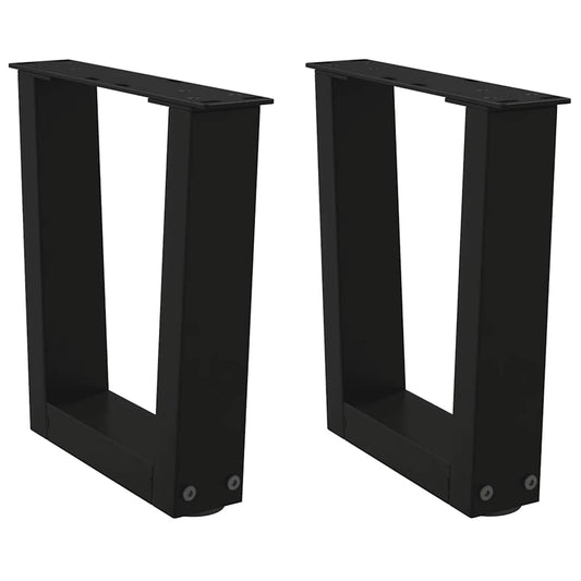Coffee Table Legs V-Shape 2 pcs Black 40x(30-31.3) cm Steel