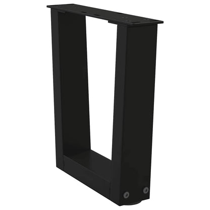 Coffee Table Legs V-Shape 2 pcs Black 40x(30-31.3) cm Steel