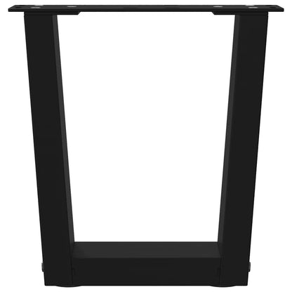 Coffee Table Legs V-Shape 2 pcs Black 40x(30-31.3) cm Steel