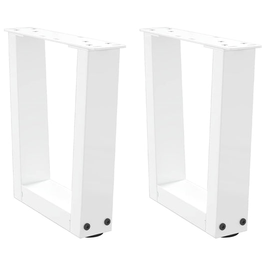 Coffee Table Legs V-Shape 2 pcs White 40x(30-31.3) cm Steel