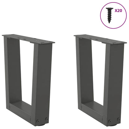 Coffee Table Legs V-Shape 2 pcs Anthracite 40x(30-31.3) cm Steel