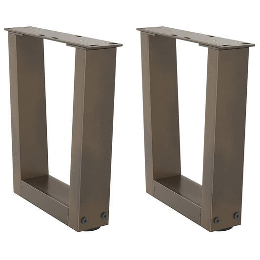 Coffee Table Legs V-Shape 2 pcs Natural Steel 40x(30-31.3) cm Steel
