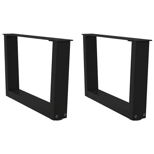 Coffee Table Legs V-Shape 2 pcs Black 50x(30-31.3) cm Steel