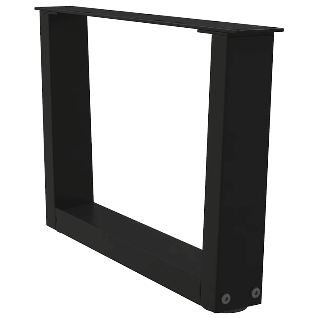 Coffee Table Legs V-Shape 2 pcs Black 50x(30-31.3) cm Steel