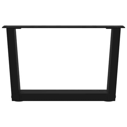 Coffee Table Legs V-Shape 2 pcs Black 50x(30-31.3) cm Steel
