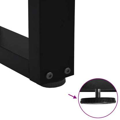 Coffee Table Legs V-Shape 2 pcs Black 50x(30-31.3) cm Steel