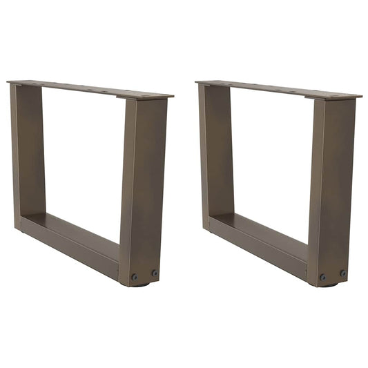 Coffee Table Legs V-Shape 2 pcs Natural Steel 50x(30-31.3) cm Steel
