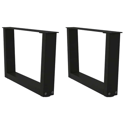 Coffee Table Legs V-Shape 2 pcs Black 60x(30-31.3) cm Steel
