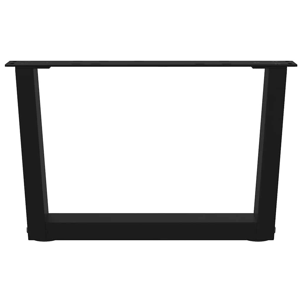Coffee Table Legs V-Shape 2 pcs Black 60x(30-31.3) cm Steel