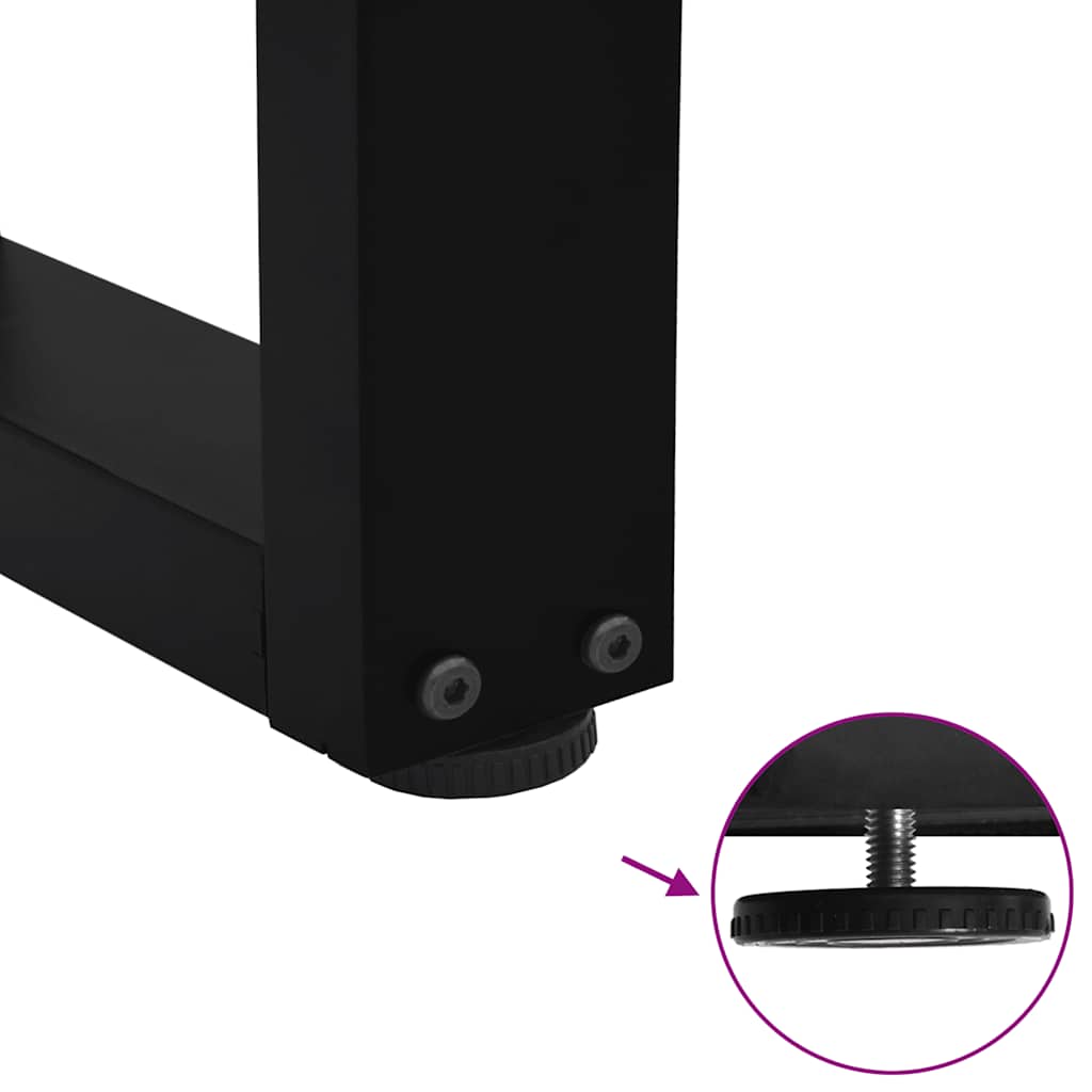 Coffee Table Legs V-Shape 2 pcs Black 60x(30-31.3) cm Steel