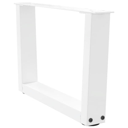 Coffee Table Legs V-Shape 2 pcs White 60x(30-31.3) cm Steel