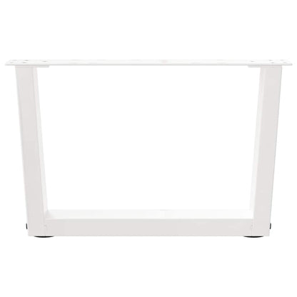 Coffee Table Legs V-Shape 2 pcs White 60x(30-31.3) cm Steel