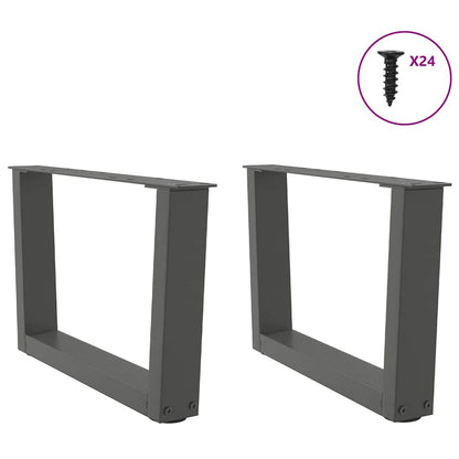 Coffee Table Legs V-Shape 2 pcs Anthracite 60x(30-31.3) cm Steel