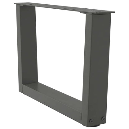 Coffee Table Legs V-Shape 2 pcs Anthracite 60x(30-31.3) cm Steel
