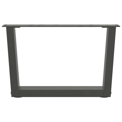 Coffee Table Legs V-Shape 2 pcs Anthracite 60x(30-31.3) cm Steel