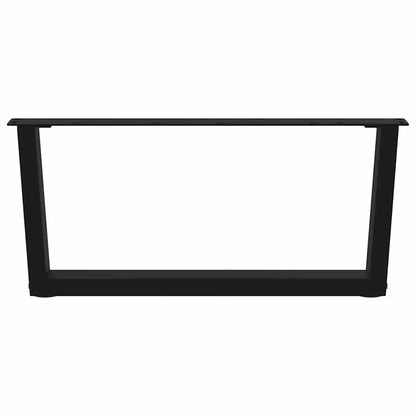 Coffee Table Legs V-Shape 2 pcs Black 70x(30-31.3) cm Steel