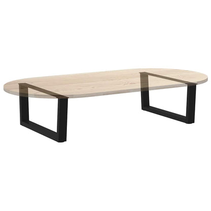 Coffee Table Legs V-Shape 2 pcs Black 70x(30-31.3) cm Steel