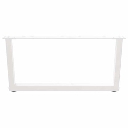 Coffee Table Legs V-Shape 2 pcs White 70x(30-31.3) cm Steel