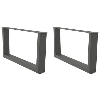 Coffee Table Legs V-Shape 2 pcs Anthracite 70x(30-31.3) cm Steel