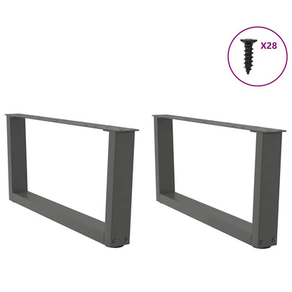 Coffee Table Legs V-Shape 2 pcs Anthracite 70x(30-31.3) cm Steel