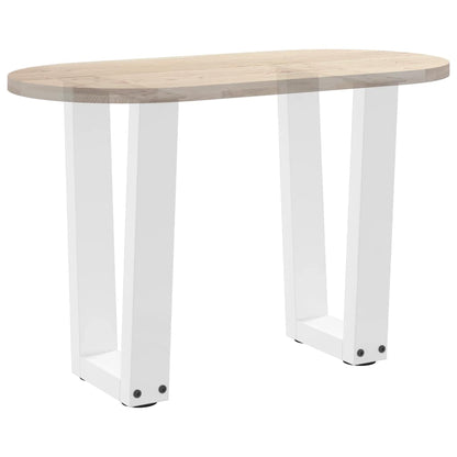 Coffee Table Legs V-Shape 2 pcs White 28x(42-43.3) cm Steel