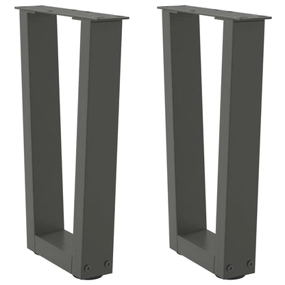 Coffee Table Legs V-Shape 2 pcs Anthracite 28x(42-43.3) cm Steel