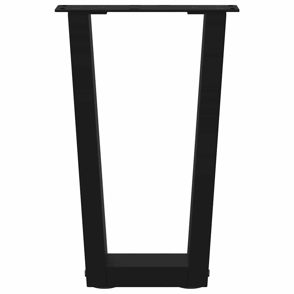 Coffee Table Legs V-Shape 2 pcs Black 38x(42-43.3) cm Steel
