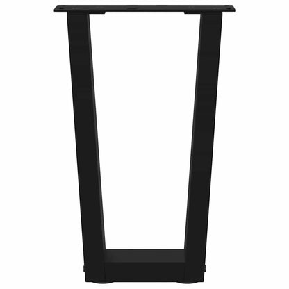 Coffee Table Legs V-Shape 2 pcs Black 38x(42-43.3) cm Steel