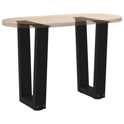 Coffee Table Legs V-Shape 2 pcs Black 38x(42-43.3) cm Steel