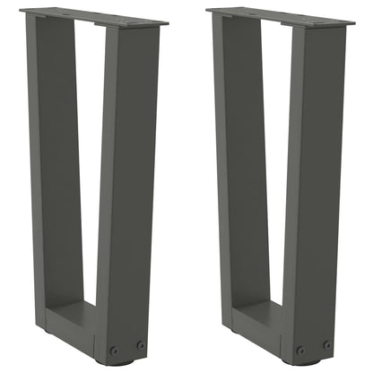 Coffee Table Legs V-Shape 2 pcs Anthracite 38x(42-43.3) cm Steel