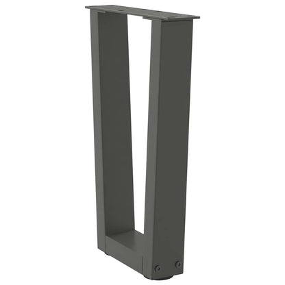 Coffee Table Legs V-Shape 2 pcs Anthracite 38x(42-43.3) cm Steel
