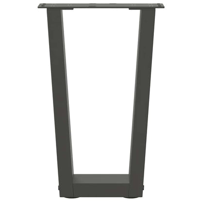 Coffee Table Legs V-Shape 2 pcs Anthracite 38x(42-43.3) cm Steel