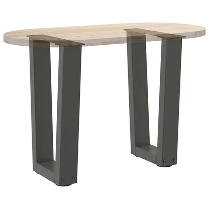 Coffee Table Legs V-Shape 2 pcs Anthracite 38x(42-43.3) cm Steel