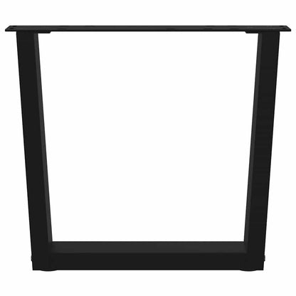 Coffee Table Legs V-Shape 2 pcs Black 50x(42-43.3) cm Steel