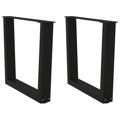 Coffee Table Legs V-Shape 2 pcs Black 60x(42-43.3) cm Steel