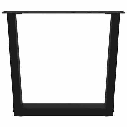 Coffee Table Legs V-Shape 2 pcs Black 60x(42-43.3) cm Steel
