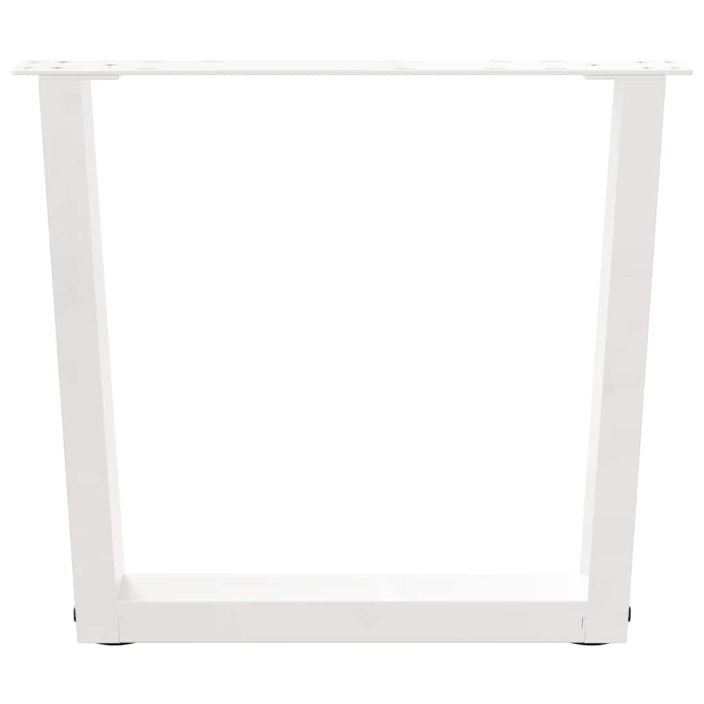 Coffee Table Legs V-Shape 2 pcs White 60x(42-43.3) cm Steel