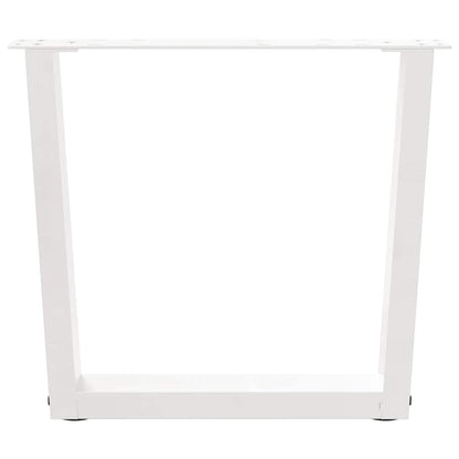 Coffee Table Legs V-Shape 2 pcs White 60x(42-43.3) cm Steel