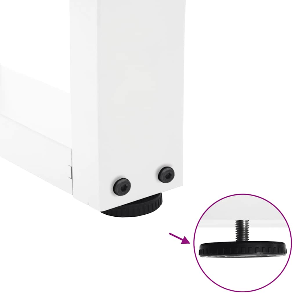 Coffee Table Legs V-Shape 2 pcs White 60x(42-43.3) cm Steel