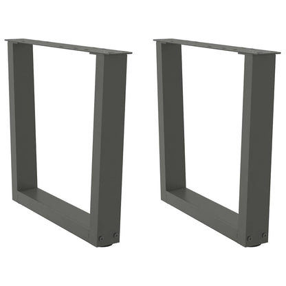 Coffee Table Legs V-Shape 2 pcs Anthracite 60x(42-43.3) cm Steel