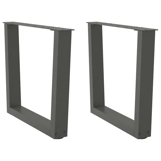 Coffee Table Legs V-Shape 2 pcs Anthracite 60x(42-43.3) cm Steel