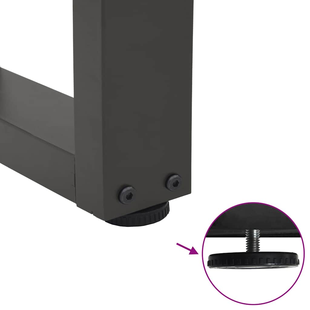 Coffee Table Legs V-Shape 2 pcs Anthracite 60x(42-43.3) cm Steel