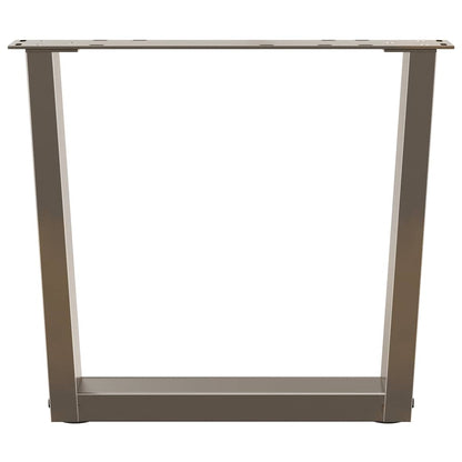 Coffee Table Legs V-Shape 2 pcs Natural Steel 60x(42-43.3) cm Steel