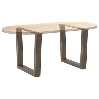 Coffee Table Legs V-Shape 2 pcs Natural Steel 60x(42-43.3) cm Steel
